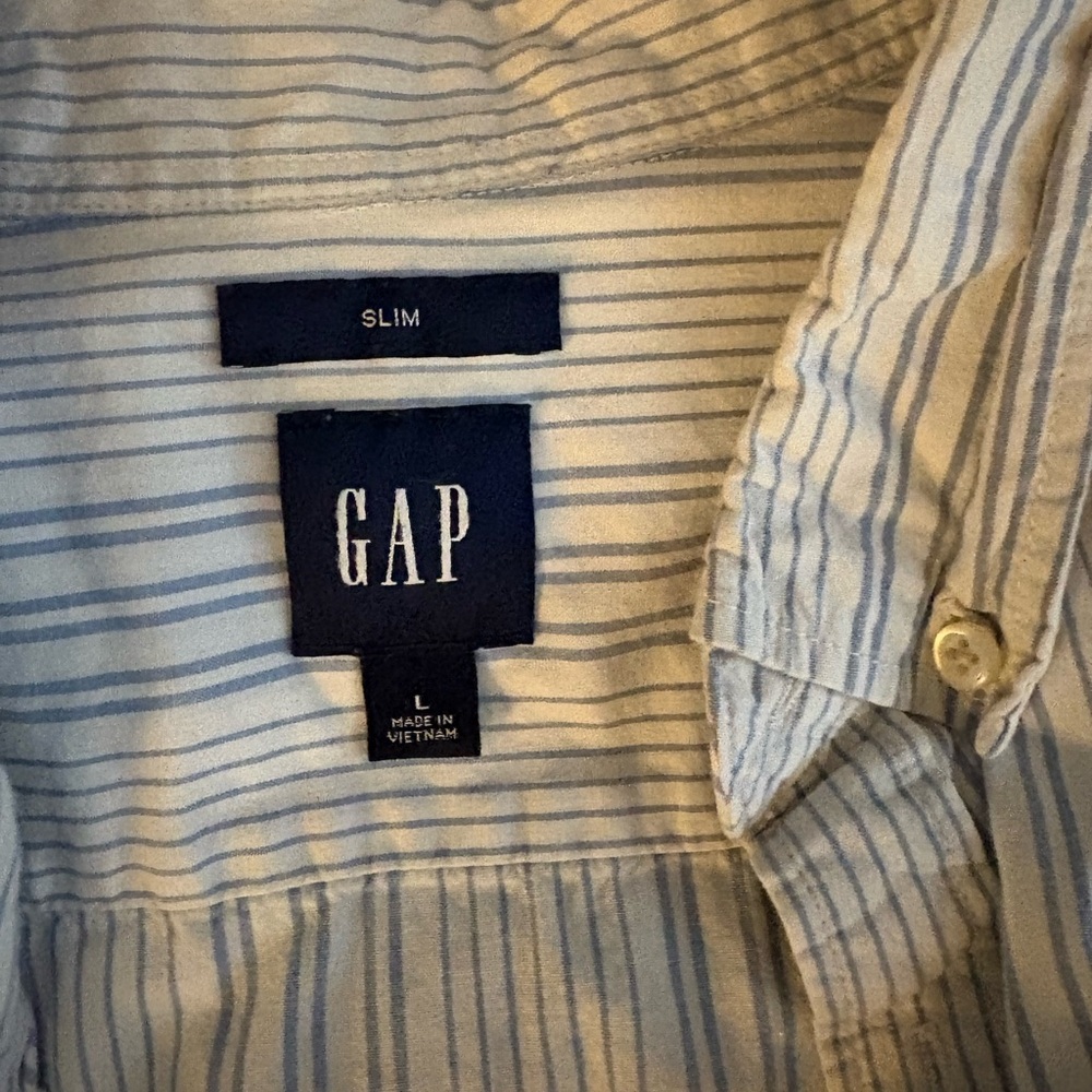 GAP Light Blue Pinstripe Shirt
